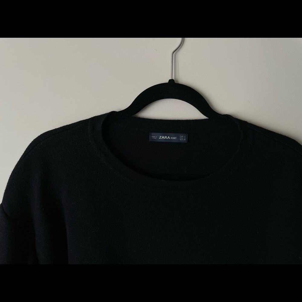 ZARA Knit Ruffle Sleeves Sweater - Picture 3 of 5